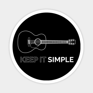Keep It Simple Acoustic Guitar Outline Magnet